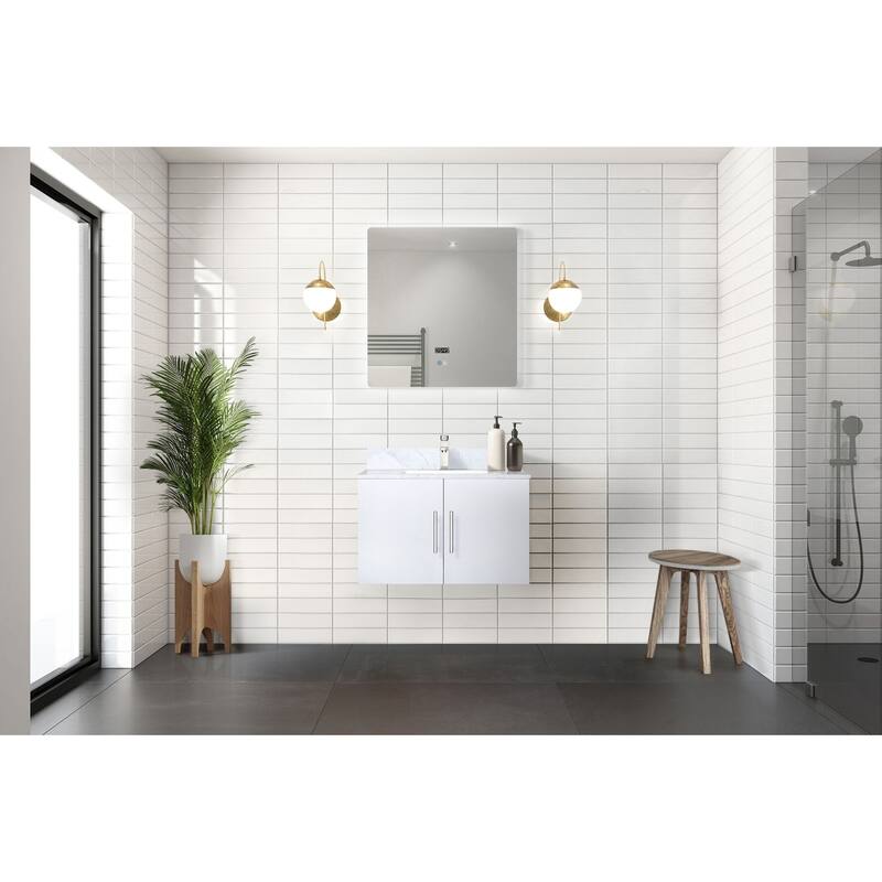 30-inch Bathroom Vanity with Mirror, Spacious Storage Compartment, and Fully Assembled Cabinet