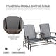 preview thumbnail 5 of 14, Outsunny Steel/Fabric 2-person Outdoor Swing Glider