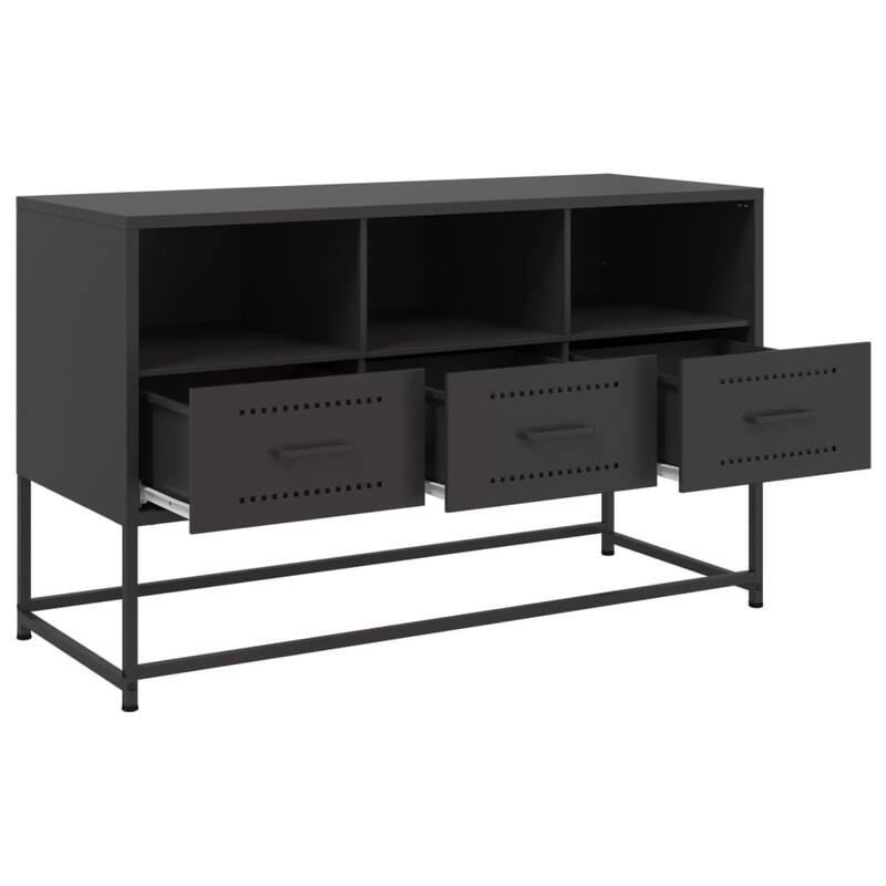vidaXL TV Stand Entertainment Center Media Unit Living Room Furniture Steel - 15.4 x 39.6 x 23.8