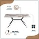 preview thumbnail 130 of 131, Elega Modern Sintered Stone Dining Table Modern Trestle Base Powder-Coated Steel Frame Kitchen Table - 47"-71"