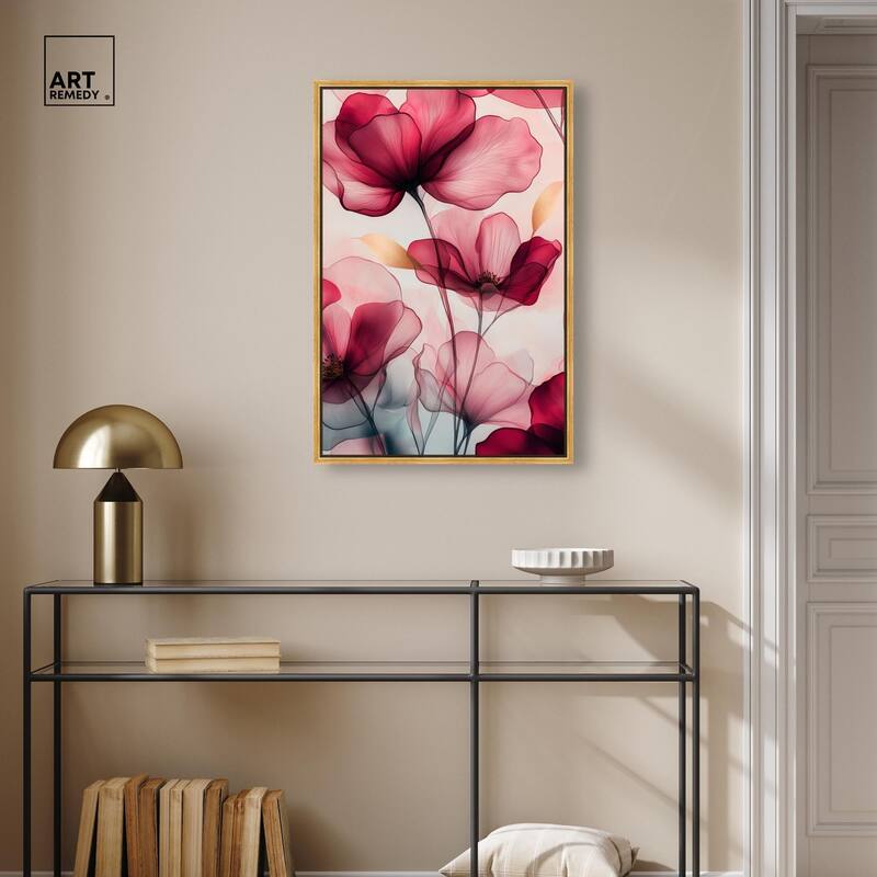 Chiffon Cherry Charm Canvas by Art Remedy