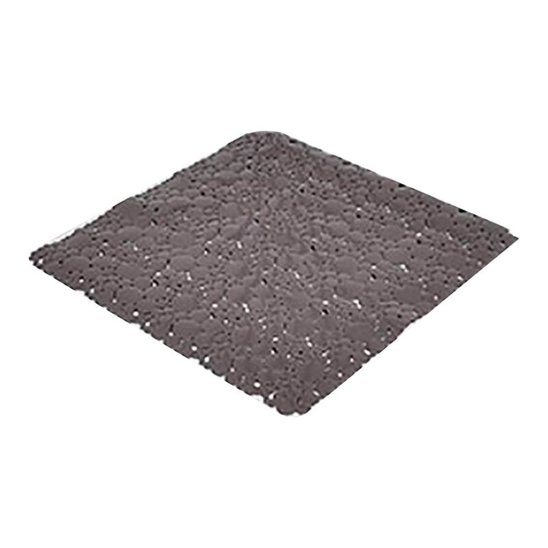 Bubbles Non-Slip Square Shower Mat 20 L X 20 W - Solid Taupe