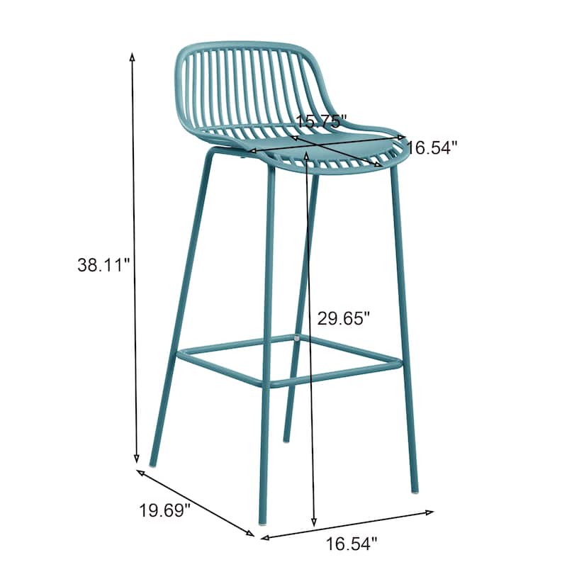 Christopher Knight Home - Benson Modern Outdoor Barstool with Weather-Resistant Design - Set of 2