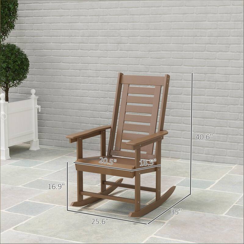 GDFStudio - Oliver Classic HDPE Outdoor Rocking Chair Set