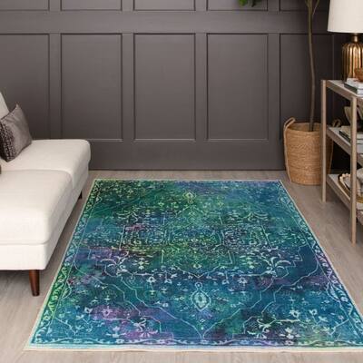 Mohawk Home Rowland Tribal Boho Abstract Medallion Area Rug