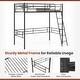 preview thumbnail 9 of 8, Costway Twin Metal Loft Bed Frame with Ladder Loft Bed with Safety