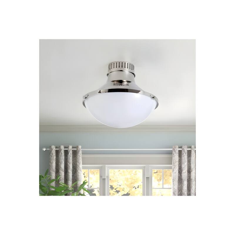 10 in.Collar Metal Round Bowl Flush Mount