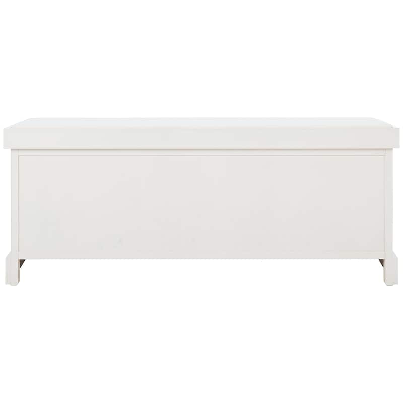 SAFAVIEH Fiorello 3-Drawer with Cushion Storage Bench - 47.3" W x 15" L x 19" H - 47Wx15Dx19H