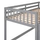 preview thumbnail 7 of 48, Floor Bunk Bed with Movable Storage Cabinet, Include 4 Storage Drawers and 3 Shelves, Solid Wood Bunkbeds Frame for Kids Teens