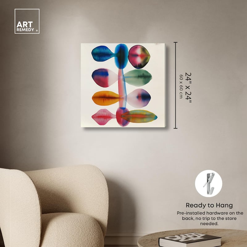 Chromatic Column Canvas by Art Remedy, Gallery Wrapped