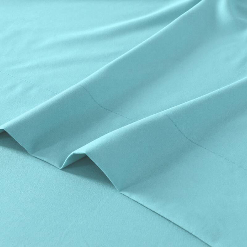 3/4 Pcs Soft Solid & Embroidery Bed Sheets Set