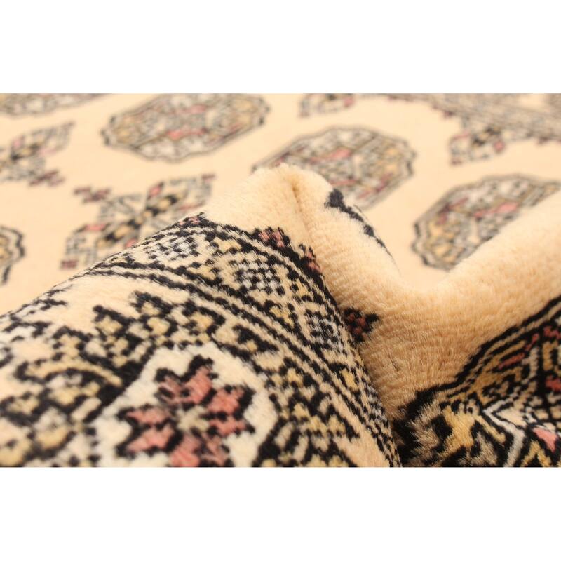 ECARPETGALLERY Hand-knotted Peshawar Bokhara Beige Wool Rug - 3'1 x 5'0