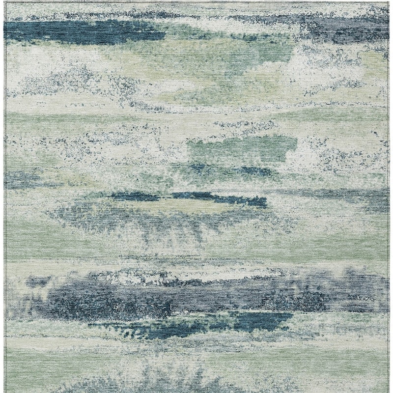 HomeRoots Abstract Transitional Rectangle Outdoor Rug