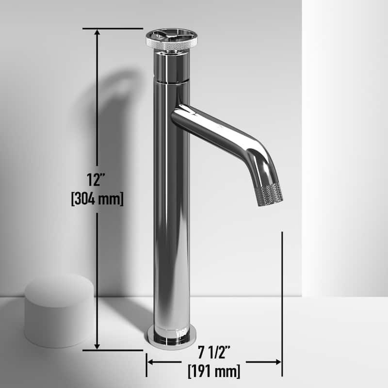 VIGO Duomo 18"L x 13"W Concrete Vessel Sink and Cass 12"H Faucet Set