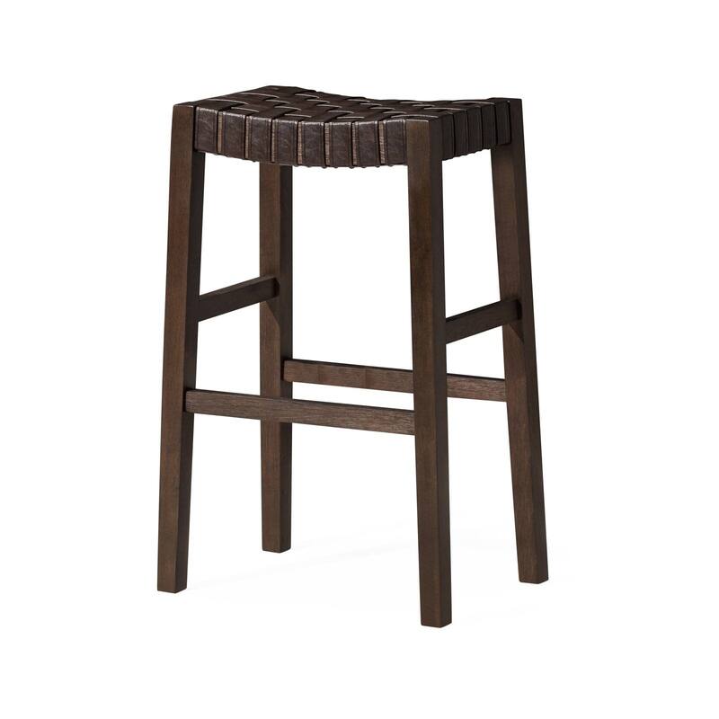 Maven Lane Emerson Kitchen Stool - Bar Height - Weathered Brown - Set of 3