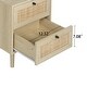 preview thumbnail 29 of 28, Rattan Nightstand Bedside Table with Rattan Drawers