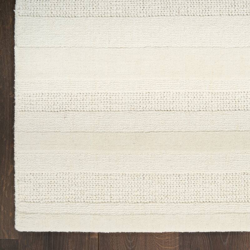 DKNY Pure Multi Weave Indoor only Solid Area Rug - Ivory - 7' 9" x 9' 9" - Rectangle