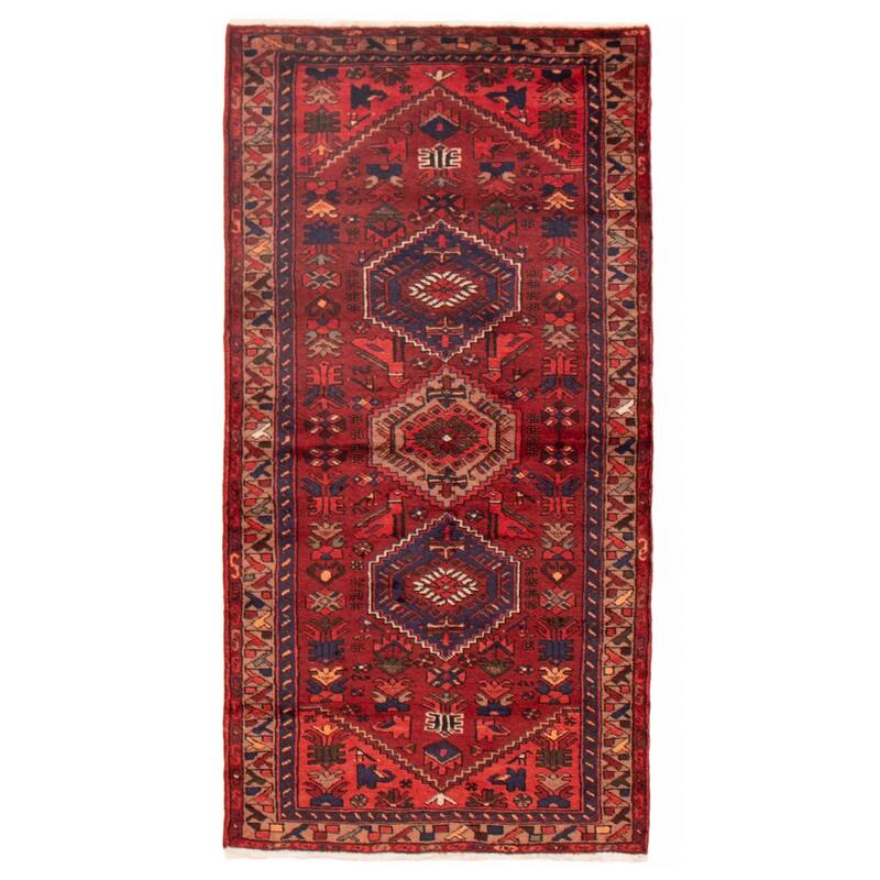ECARPETGALLERY Hand-knotted Anadol Red Wool Rug - 3'4 x 6'8 - Red - 3'4 x 6'8