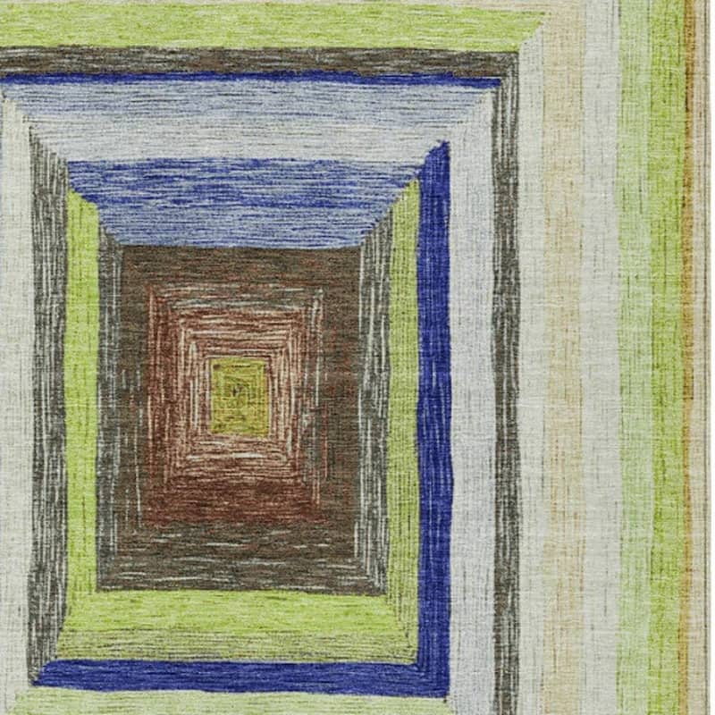 HomeRoots Geometric Transitional Rectangle Outdoor Rug