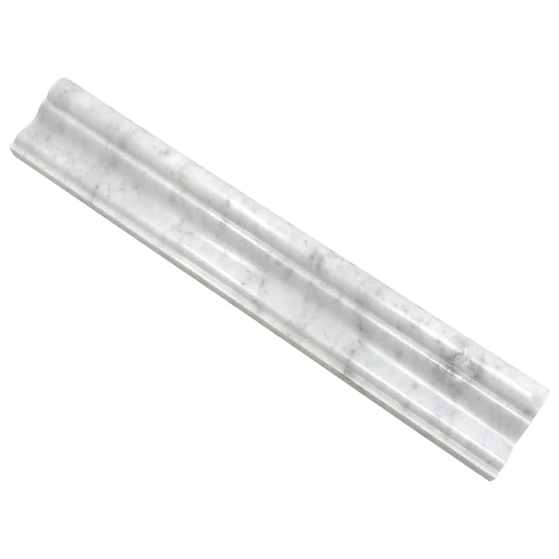 Carrara Marble 2" x 12" Honed Chair Rail Liner