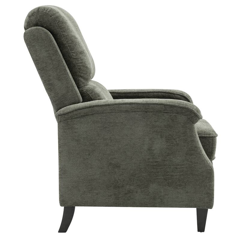 Push-Back Upholstered Recliner with Thickened Seat Cushion Backrest