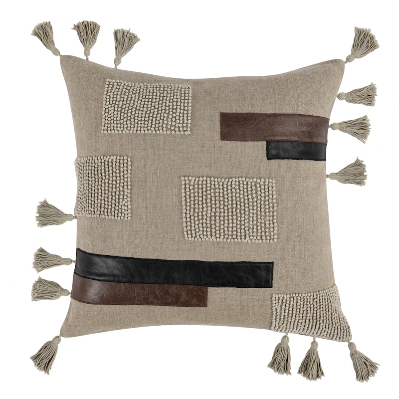 Villa by Classic Home Packer 22" Linen Blend Throw Pillow