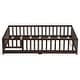 preview thumbnail 109 of 173, Toddler Floor Bed with Fence and Door, Montessori Platform Floorbed with Safety Guardrails for Children Boys Girls Kids Playroom