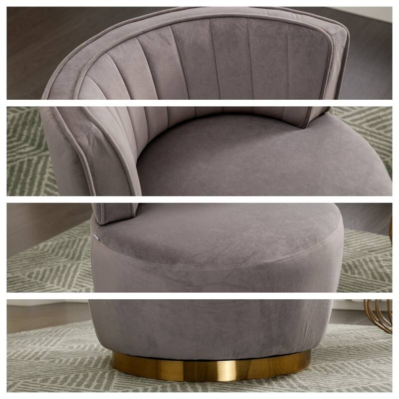 360 Degree Swivel Cuddle Barrel Accent Sofa Chairs for All Kinds of Places - 25.20'' x 25.59'' x26.38''