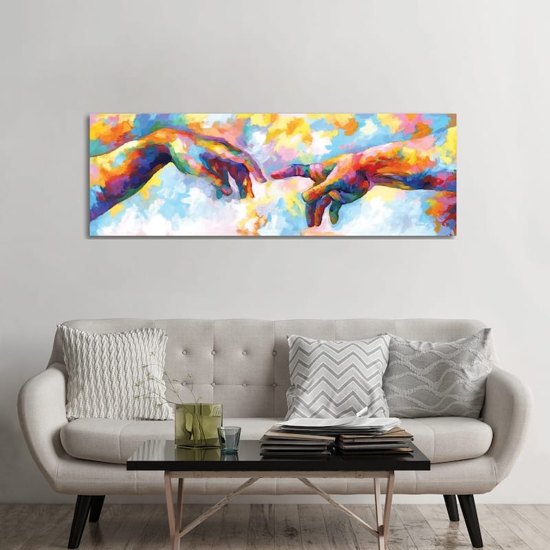 iCanvas "The Creation Of Adam,A Homage To Michelangelo" by Leon Devenice Canvas Print