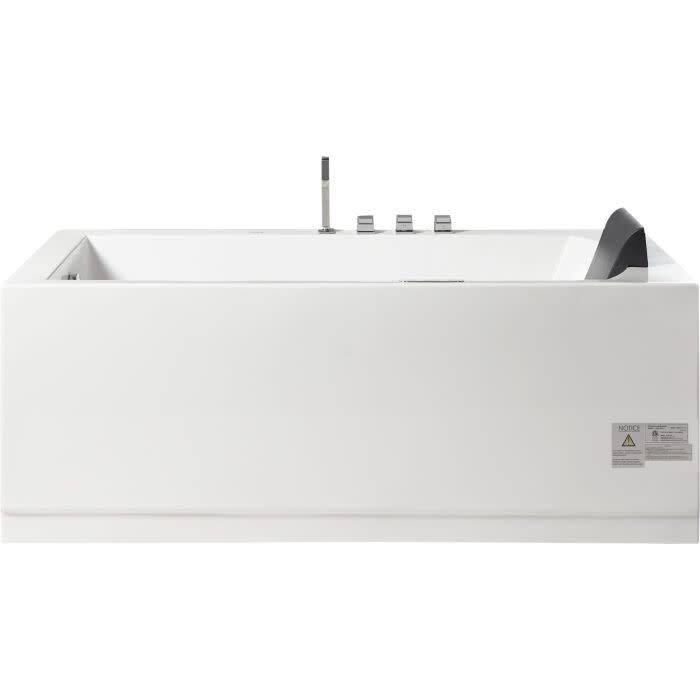 Eago 59" Three Wall Alcove Acrylic Whirlpool Tub with Left Drain,