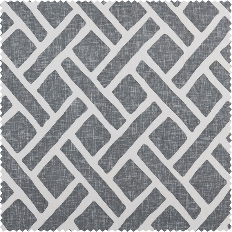 Exclusive Fabrics Martinique Printed Cotton Room Darkening Tie-Up Window Shades - 46 X 63