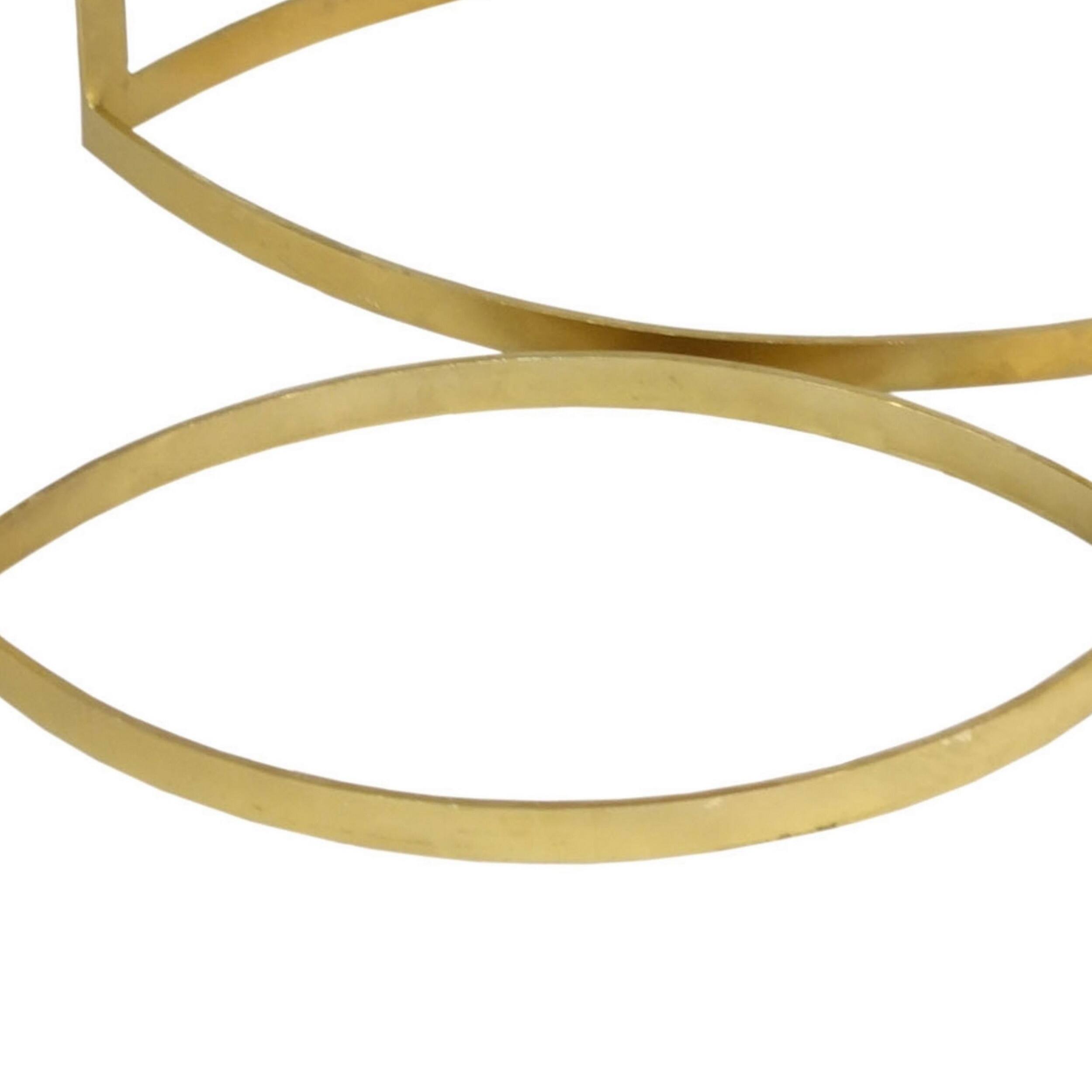 25, 20 Inch 2 Piece Oval Nesting Side Table Set, Metal Frame, Brown