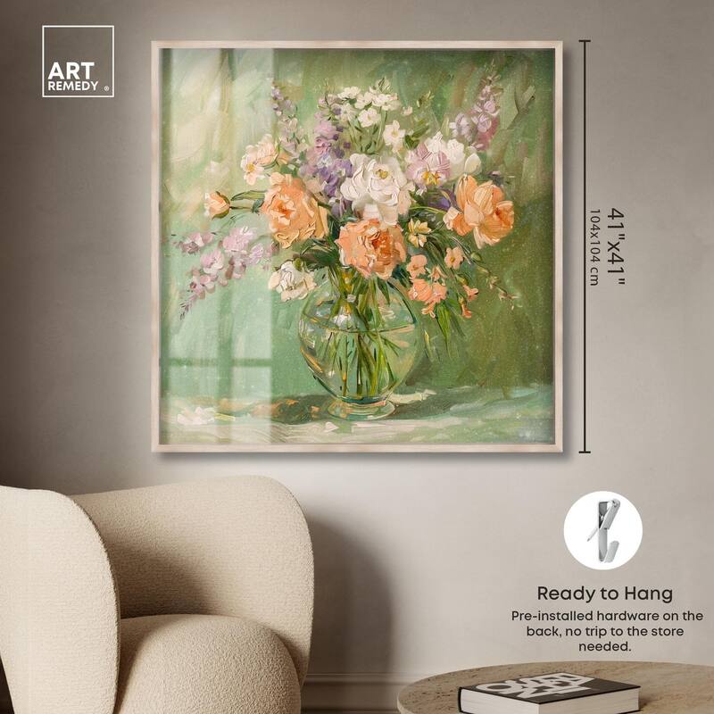 Vase and Greenery Shadowbox by Art Remedy
