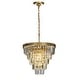preview thumbnail 1 of 5, 4-Light 16" Cone Shape 5-Tier Crystal Chandelier - W 16" W 16" - Soft Gold