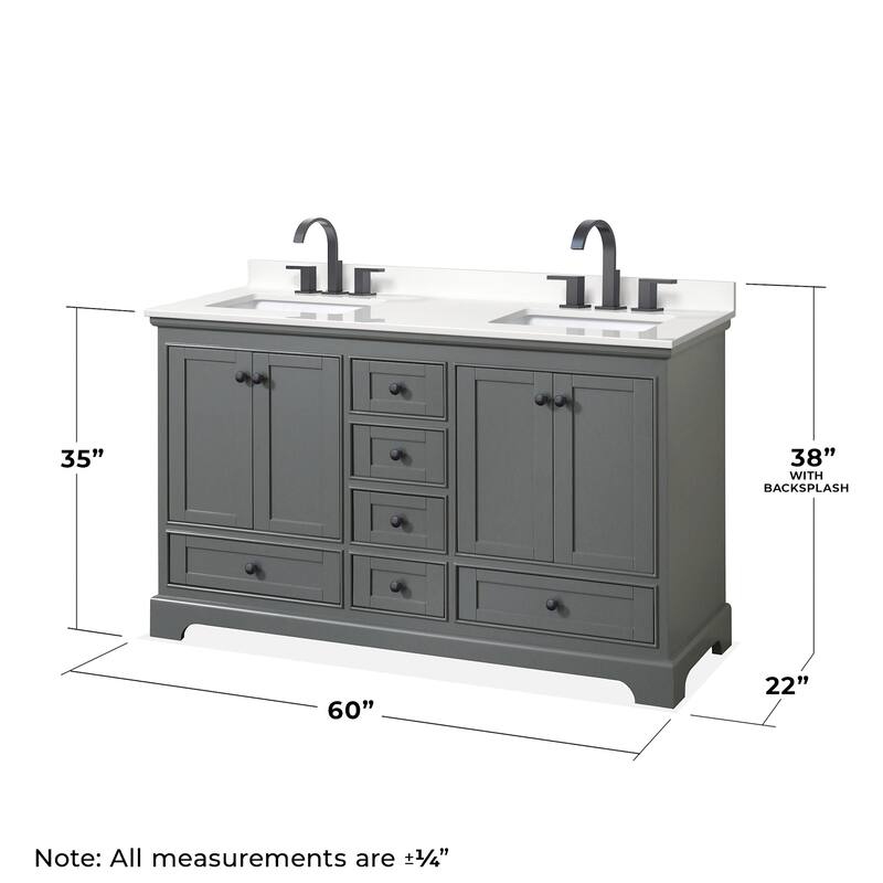 Wyndham Collection WCS202060D-QTZ-US3M24 Deborah 60" Free Standing