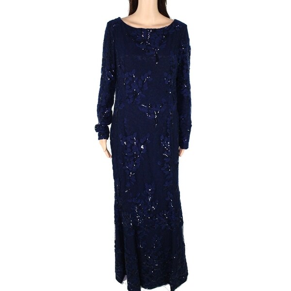 ralph lauren blue sequin dress