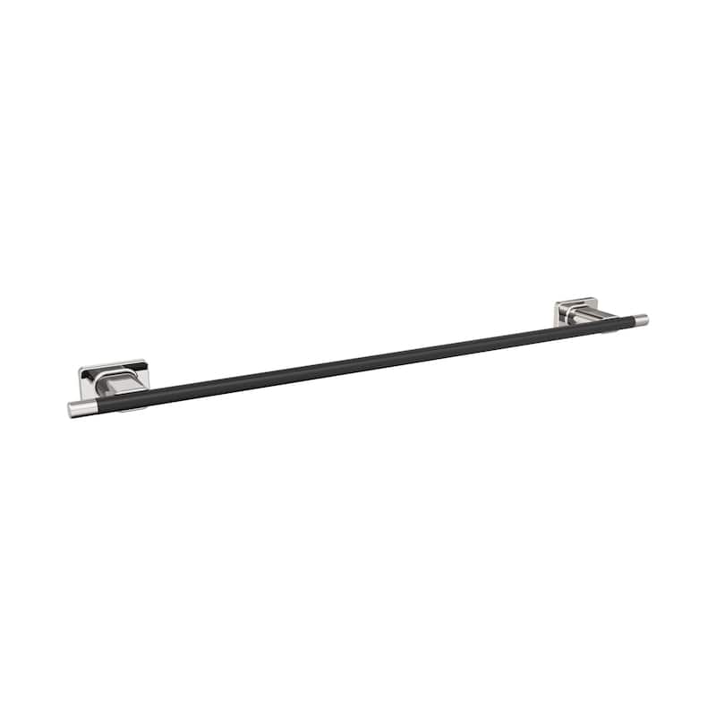 Amerock Esquire Towel Bar - 24" Center to Center - Polished Nickel/Black Bronze