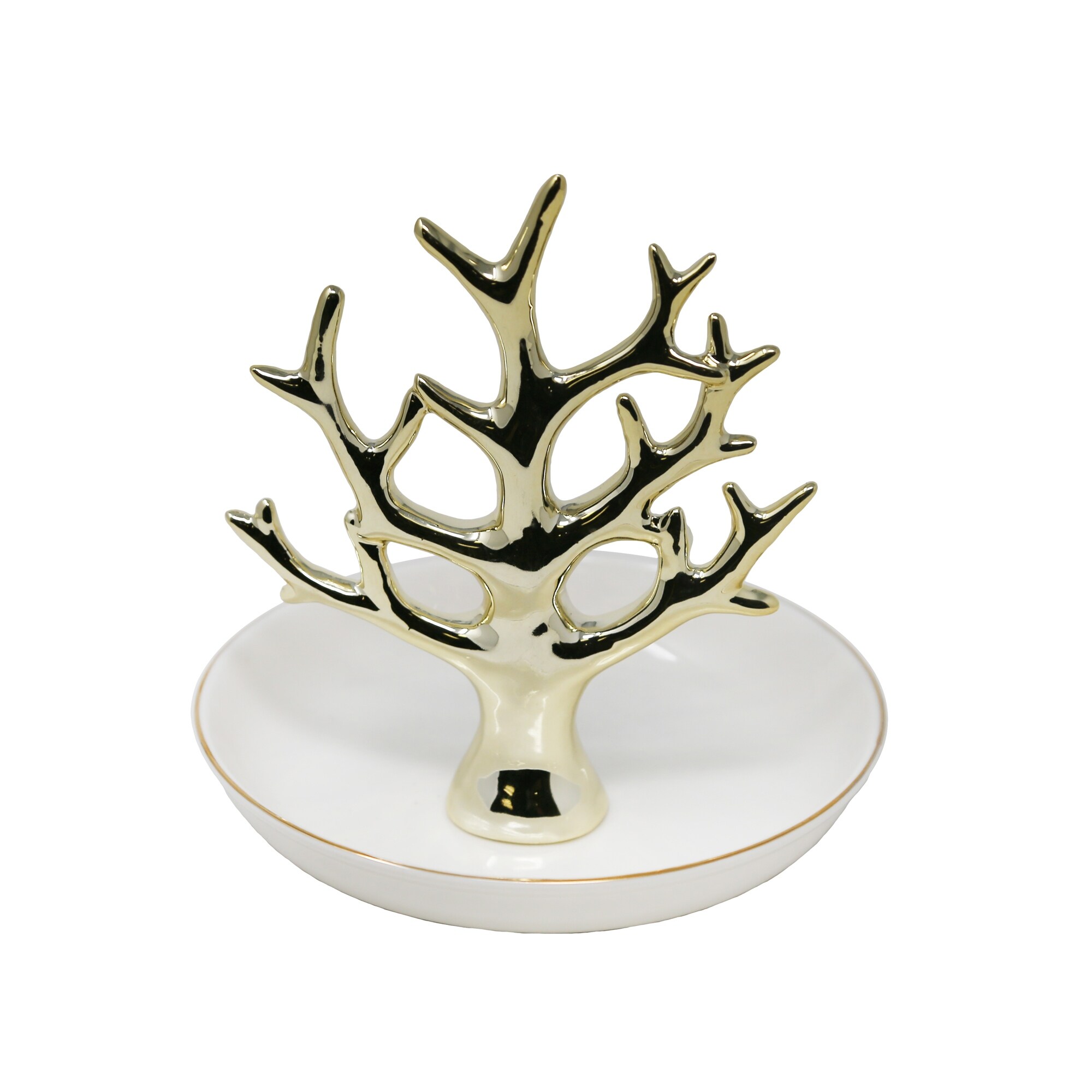 Shop Sagebrook Home 12747-12 Decorative Ceramic Coral Trinket Tray ...