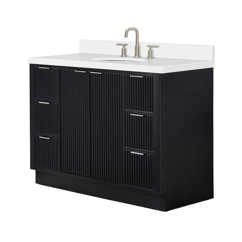 Ariel P49WQOVO Milan 49" Free Standing Single Basin Vanity Set with
