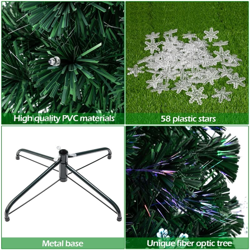 7FT PVC Artificial Christmas Tree Solid Metal Legs