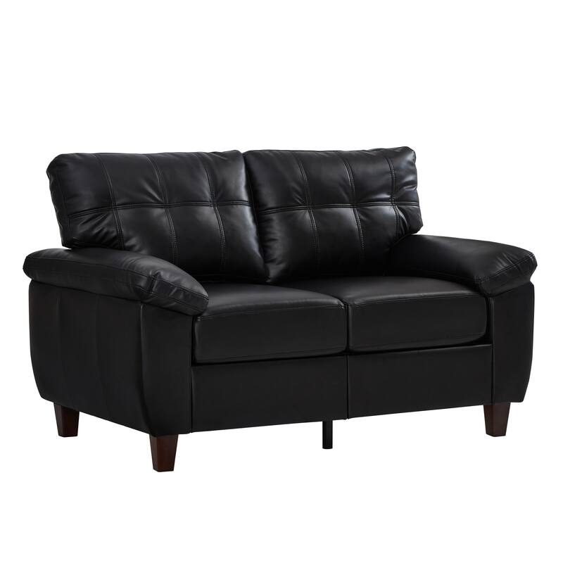 Roomfitters 59" Modern 2-Seater Loveseat Sofa, Comfortable Upholstered Small Couch with Padded Armrests for Living Room