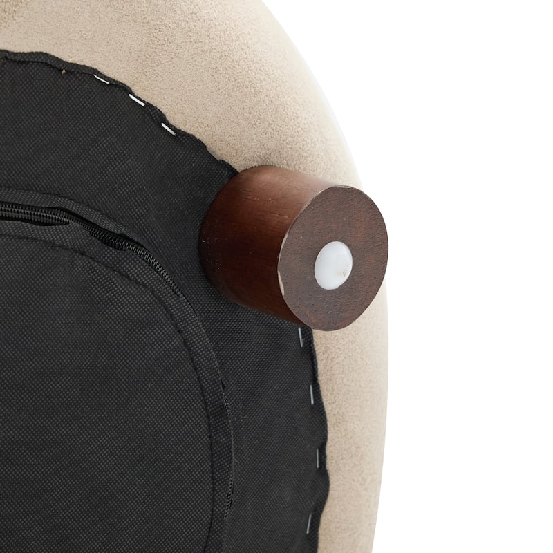 Christopher Knight Home - Modern Velvet Solid Wood Accent Chair with Sculptural Design