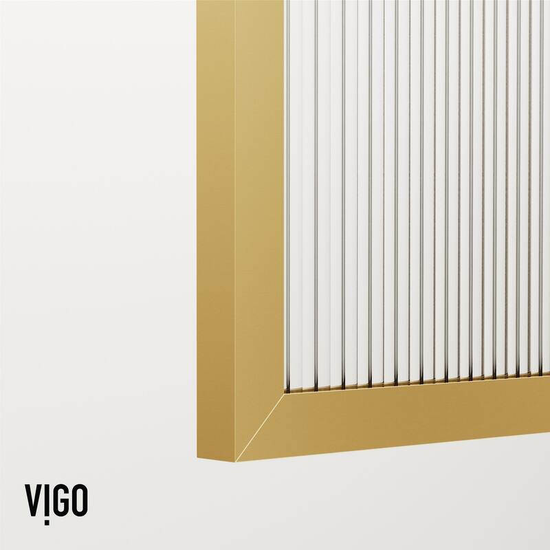 Vigo VG6077FL3462 Meridian 62" High x 34" Wide Shower Screen Framed