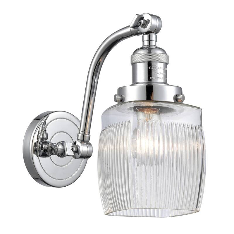 Innovations Lighting Colton Single Light 9" Tall Bathroom Sconce - Polished Chrome / Clear