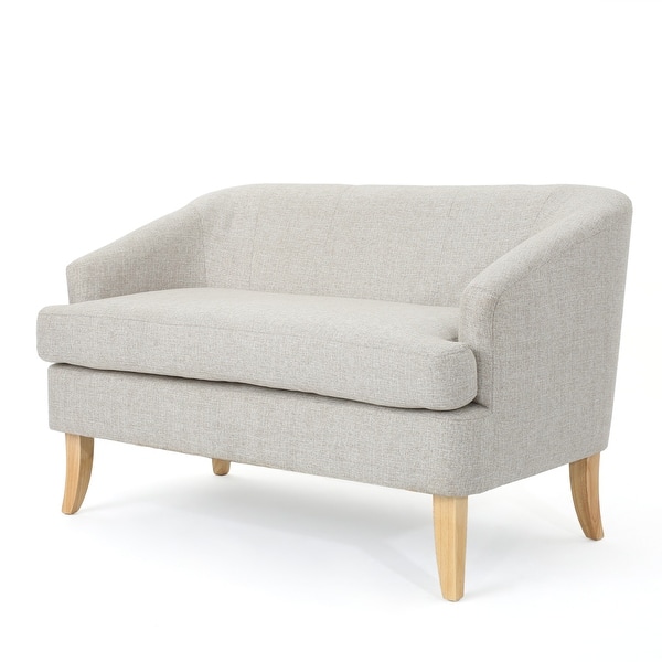 Sheena Midcentury Modern Petite Fabric Loveseat by Christopher Knight