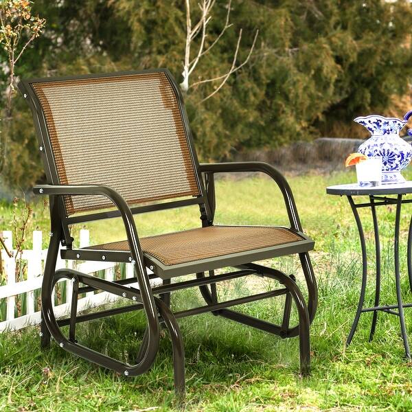 Swing Glider Chair Comfortable Patio Chair Garden Porch Backyard Bed