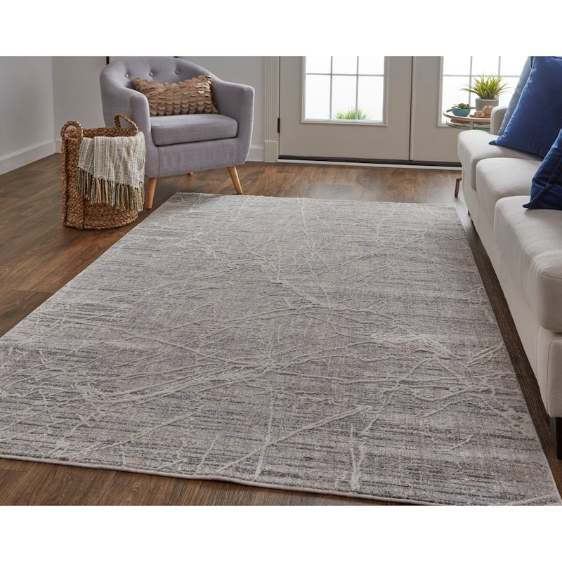 Inger Modern Marble Beige/Ivory Area Rug