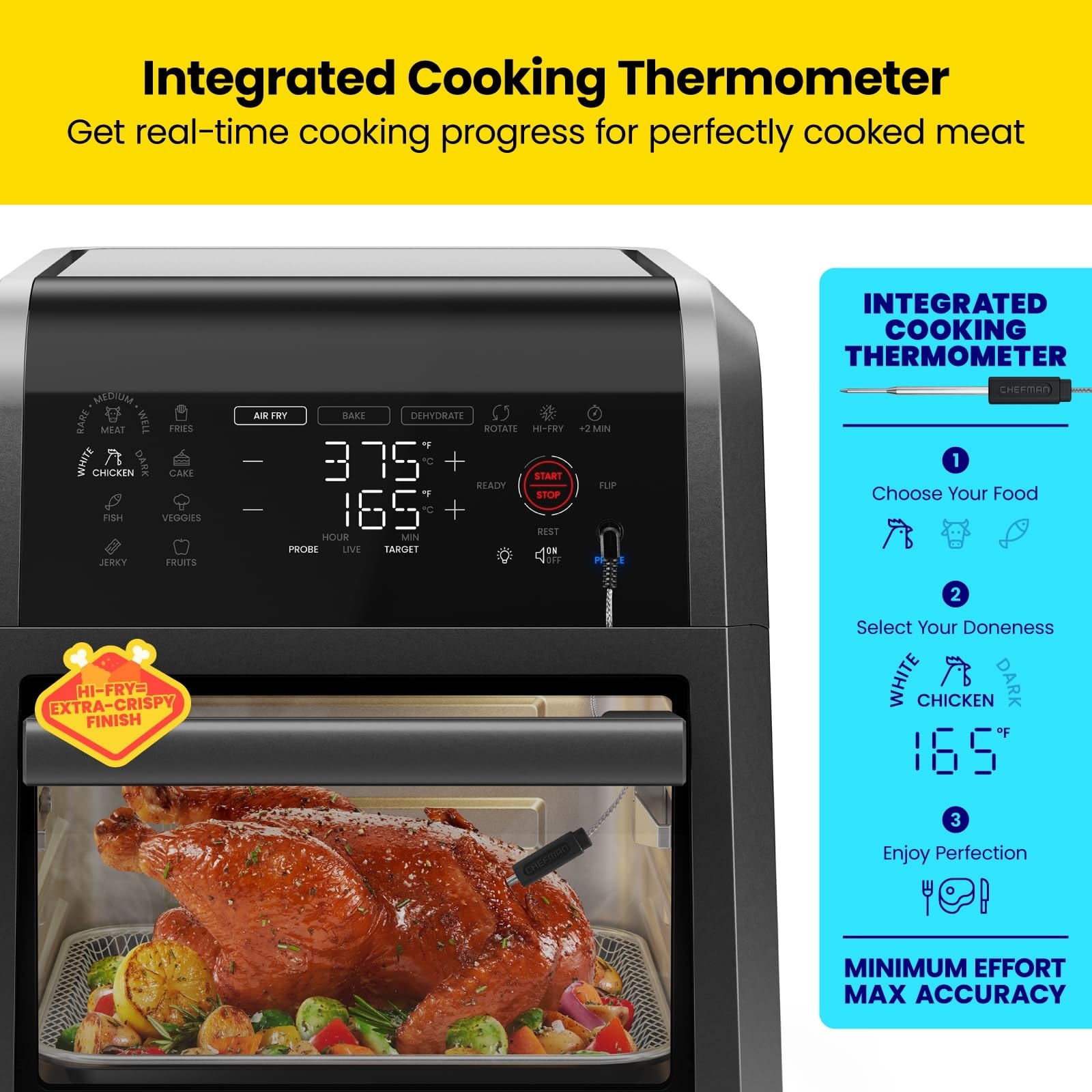 COMFEE 12 in 1 Oven Air Fryer Review, Can it fit a 5lb Chicken