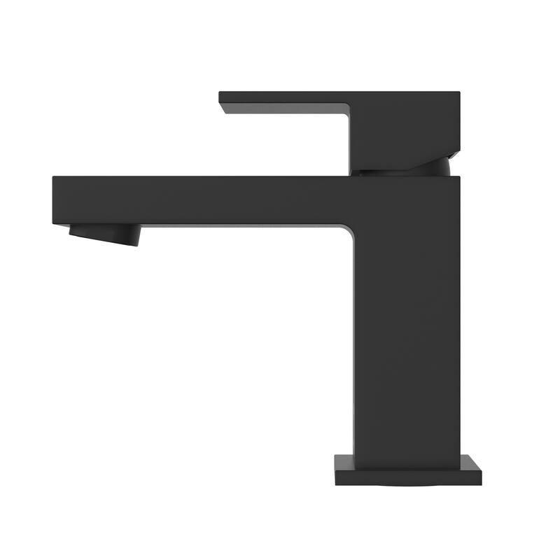 Belanger Single Handle Bathroom Faucet with Drain, Matte Black