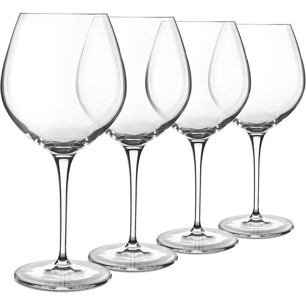 Qualia Glass Plum Blossom Stemless 19 oz Wine Glasses, Set of 4